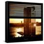 View from the Window - New York Building Sunset-Philippe Hugonnard-Framed Stretched Canvas