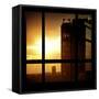 View from the Window - New York Building Sunset-Philippe Hugonnard-Framed Stretched Canvas