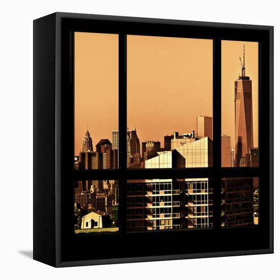 View from the Window - New York Orange-Philippe Hugonnard-Framed Stretched Canvas