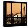 View from the Window - New York Orange-Philippe Hugonnard-Framed Stretched Canvas