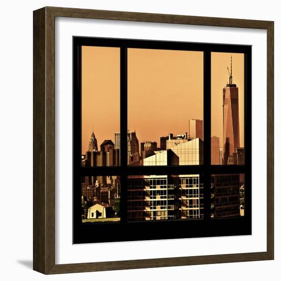 View from the Window - New York Orange-Philippe Hugonnard-Framed Photographic Print