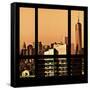 View from the Window - New York Orange-Philippe Hugonnard-Framed Stretched Canvas