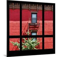 View from the Window - New York Red Facade-Philippe Hugonnard-Mounted Photographic Print