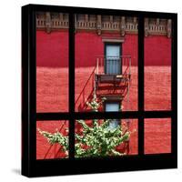 View from the Window - New York Red Facade-Philippe Hugonnard-Stretched Canvas