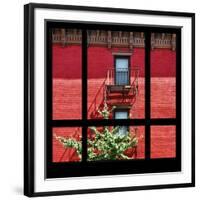 View from the Window - New York Red Facade-Philippe Hugonnard-Framed Photographic Print