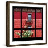 View from the Window - New York Red Facade-Philippe Hugonnard-Framed Photographic Print