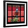 View from the Window - New York Red Facade-Philippe Hugonnard-Framed Premium Photographic Print