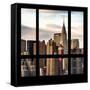 View from the Window - New York Skyline-Philippe Hugonnard-Framed Stretched Canvas