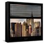 View from the Window - New York Skyline-Philippe Hugonnard-Framed Stretched Canvas