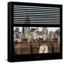 View from the Window - New York Skyline-Philippe Hugonnard-Framed Stretched Canvas