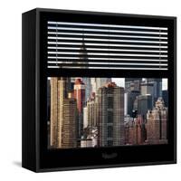 View from the Window - New York Skyline-Philippe Hugonnard-Framed Stretched Canvas