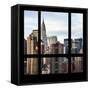 View from the Window - New York Skyline-Philippe Hugonnard-Framed Stretched Canvas