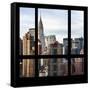 View from the Window - New York Skyline-Philippe Hugonnard-Framed Stretched Canvas