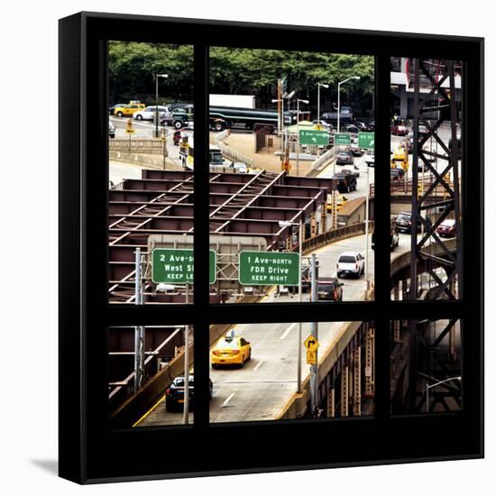 View from the Window - New York Traffic-Philippe Hugonnard-Framed Stretched Canvas