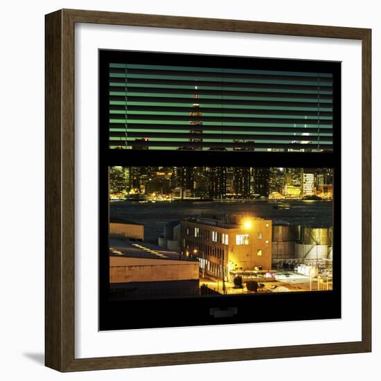 View from the Window - Night Skyline - New York City-Philippe Hugonnard-Framed Photographic Print