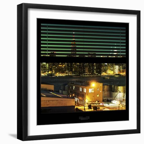 View from the Window - Night Skyline - New York City-Philippe Hugonnard-Framed Photographic Print