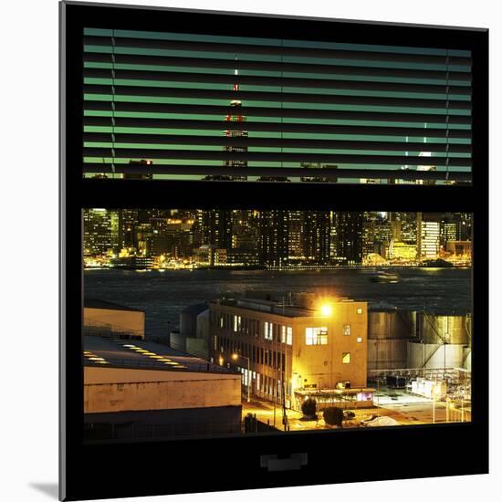 View from the Window - Night Skyline - New York City-Philippe Hugonnard-Mounted Photographic Print