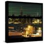 View from the Window - Night Skyline - New York City-Philippe Hugonnard-Stretched Canvas