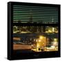 View from the Window - Night Skyline - New York City-Philippe Hugonnard-Framed Stretched Canvas