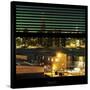 View from the Window - Night Skyline - New York City-Philippe Hugonnard-Stretched Canvas