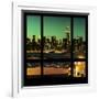 View from the Window - Night Skyline - New York City-Philippe Hugonnard-Framed Photographic Print