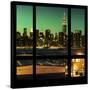 View from the Window - Night Skyline - New York City-Philippe Hugonnard-Stretched Canvas