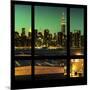 View from the Window - Night Skyline - New York City-Philippe Hugonnard-Mounted Photographic Print