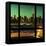 View from the Window - Night Skyline - New York City-Philippe Hugonnard-Framed Stretched Canvas