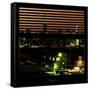 View from the Window - Night Skyline - New York City-Philippe Hugonnard-Framed Stretched Canvas