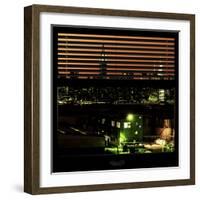 View from the Window - Night Skyline - New York City-Philippe Hugonnard-Framed Photographic Print