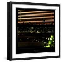 View from the Window - Night Skyline - New York City-Philippe Hugonnard-Framed Photographic Print