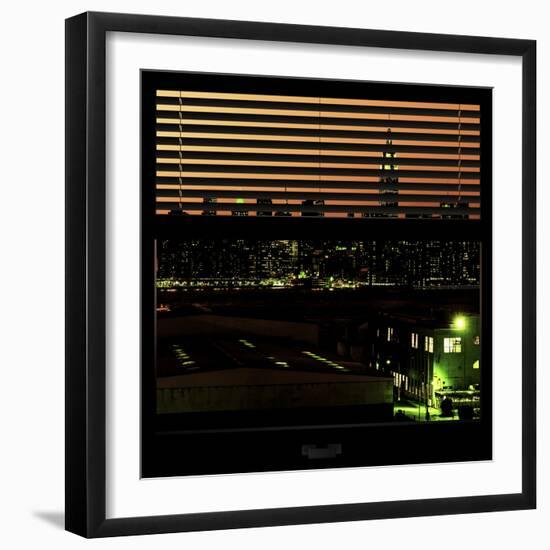 View from the Window - Night Skyline - New York City-Philippe Hugonnard-Framed Photographic Print