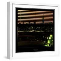 View from the Window - Night Skyline - New York City-Philippe Hugonnard-Framed Photographic Print