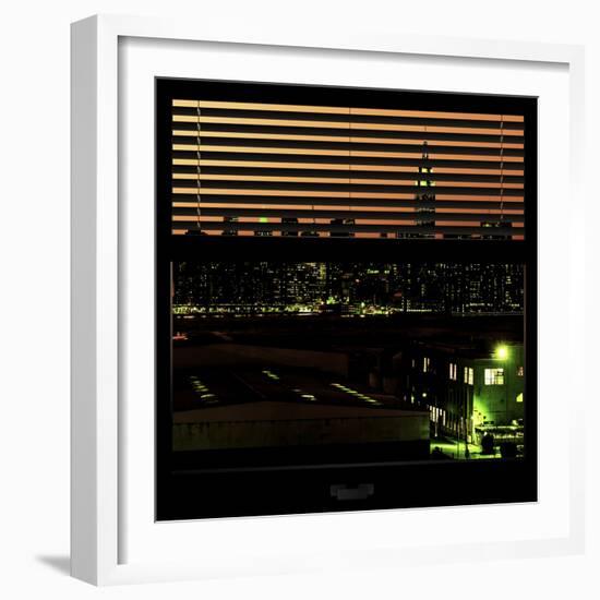 View from the Window - Night Skyline - New York City-Philippe Hugonnard-Framed Photographic Print