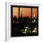 View from the Window - Night Skyline - New York City-Philippe Hugonnard-Framed Photographic Print