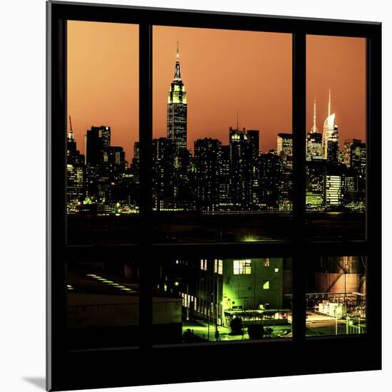 View from the Window - Night Skyline - New York City-Philippe Hugonnard-Mounted Photographic Print