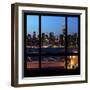 View from the Window - Night Skyline - New York City-Philippe Hugonnard-Framed Photographic Print