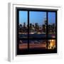 View from the Window - Night Skyline - New York City-Philippe Hugonnard-Framed Photographic Print