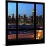 View from the Window - Night Skyline - New York City-Philippe Hugonnard-Mounted Photographic Print