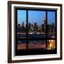 View from the Window - Night Skyline - New York City-Philippe Hugonnard-Framed Photographic Print