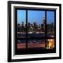 View from the Window - Night Skyline - New York City-Philippe Hugonnard-Framed Photographic Print