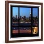 View from the Window - Night Skyline - New York City-Philippe Hugonnard-Framed Photographic Print