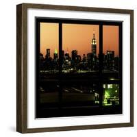 View from the Window - Night Skyline - New York City-Philippe Hugonnard-Framed Photographic Print