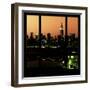 View from the Window - Night Skyline - New York City-Philippe Hugonnard-Framed Photographic Print