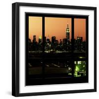 View from the Window - Night Skyline - New York City-Philippe Hugonnard-Framed Photographic Print