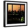 View from the Window - Night Skyline - New York City-Philippe Hugonnard-Framed Photographic Print