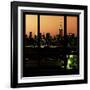 View from the Window - Night Skyline - New York City-Philippe Hugonnard-Framed Photographic Print