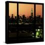 View from the Window - Night Skyline - New York City-Philippe Hugonnard-Stretched Canvas