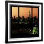 View from the Window - Night Skyline - New York City-Philippe Hugonnard-Framed Photographic Print