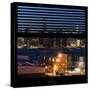 View from the Window - Night Skyline - New York City-Philippe Hugonnard-Stretched Canvas